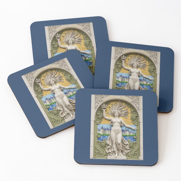 Item preview, Saumur France Crown of the Loire - Art Deco Mosaic Castle Art designed and sold by FrancophileFun.