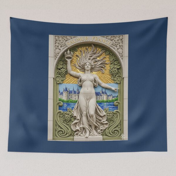 Item preview, Saumur France Crown of the Loire - Art Deco Mosaic Castle Art designed and sold by FrancophileFun.