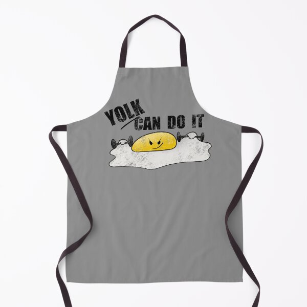 Item preview, Yolk Can Do It - Funny Egg Gym Pun Illustration Dark Text designed and sold by TheArtOfTreble.