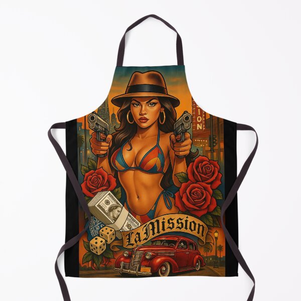 Item preview, La Mission Hustler – Bay Area Lowrider Queen designed and sold by DyfunctionalTee.