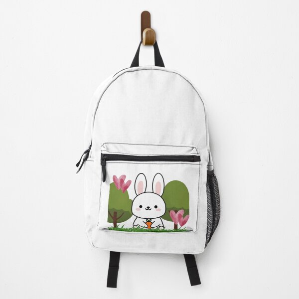 Item preview, Cute Kawaii Bunny with Carrot – Sweet Rabbit Illustration for Kids and Nature Lovers designed and sold by RosaStudioMX.