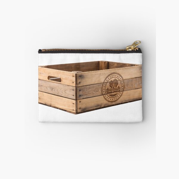 Item preview, Rustic wooden crate with tree logo for storage and shipping designed and sold by Creative88Art.