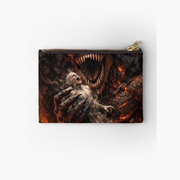 Item preview, Satan Devouring Souls Dark Fantasy Art – Demon King Consuming Lost Souls Gothic Horror Illustration designed and sold by Endthedisease.