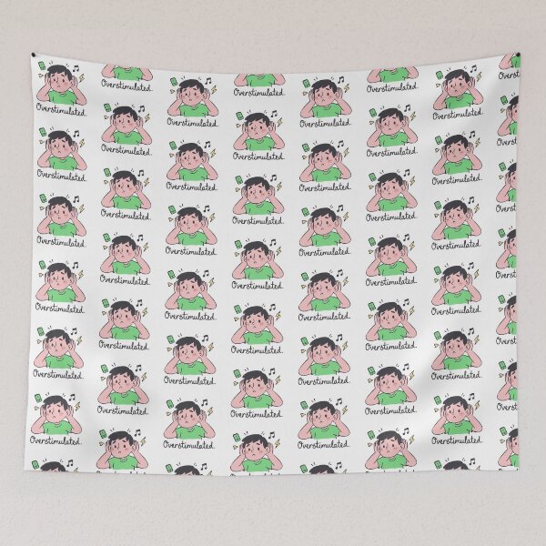 Item preview, Overstimulated - Funny art designed and sold by TrendAndTinsel.