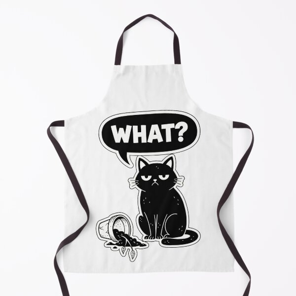 Item preview, Funny Black Cat What Speech Bubble Sarcastic Design designed and sold by designleon19.