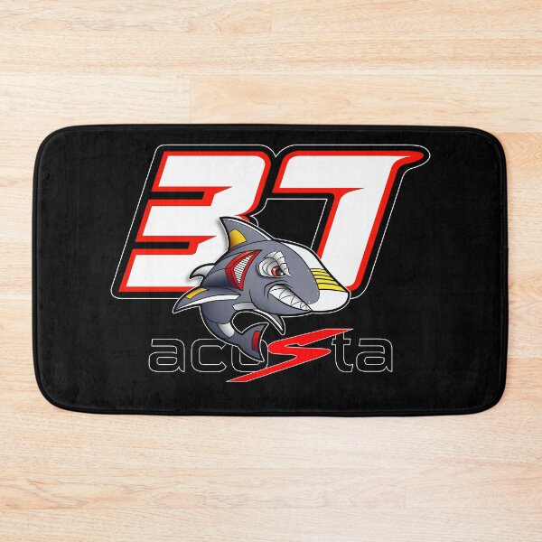 Artikelvorschau, Pedro Acosta #37 3D Shark RED KTM MotoGP Tiburon Namenslogo Schwarz entworfen und verkauft von Fan Art Station .