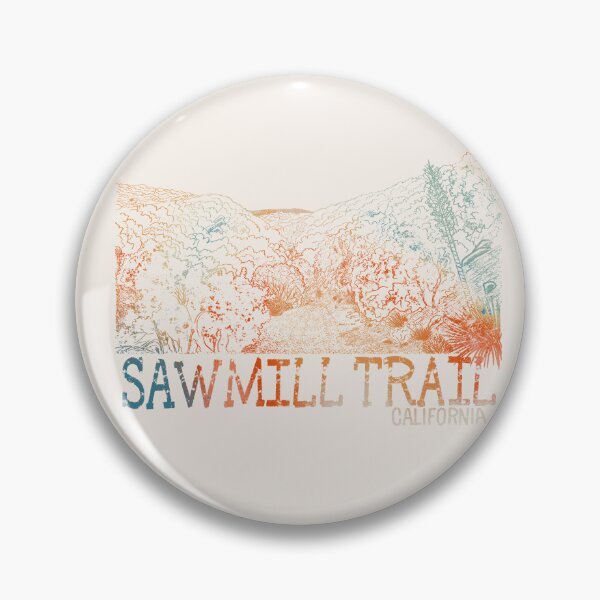 Item preview, Sawmill Trail California - Vintage Hiking Landscape Illustration designed and sold by TheArtOfTreble.