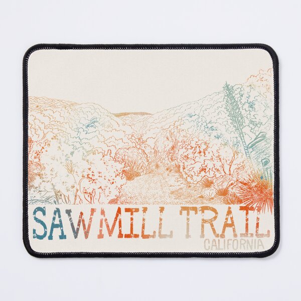 Item preview, Sawmill Trail California - Vintage Hiking Landscape Illustration designed and sold by TheArtOfTreble.