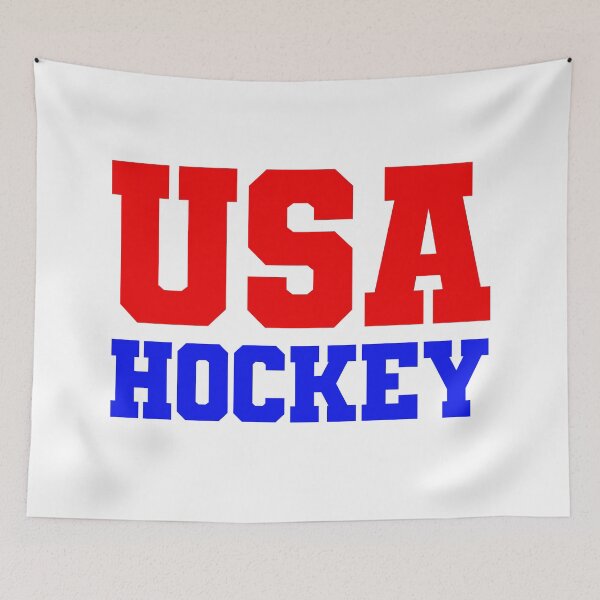 Item preview, USA Hockey, Red and Blue Bold Sports designed and sold by Memes N Lore .
