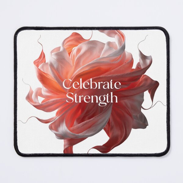 Item preview, Vibrant red fabric celebrating strength and empowerment designed and sold by Creative88Art.