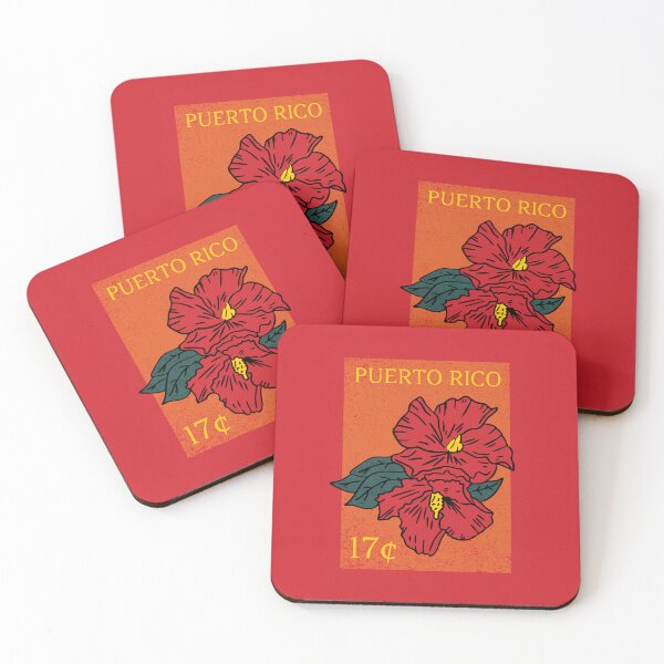 Item preview, Puerto Rican Stamp Collection - Hibiscus Flower designed and sold by Brianaidesigns.