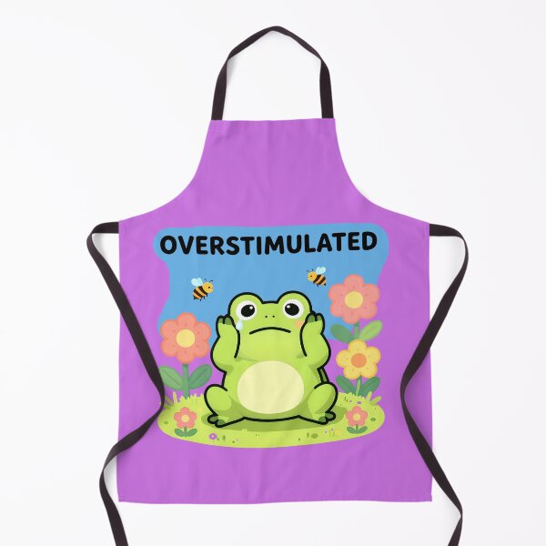 Item preview, Overstimulated Frog – Relatable Introvert Spring Meme Sticker designed and sold by AnimalAirtistry.
