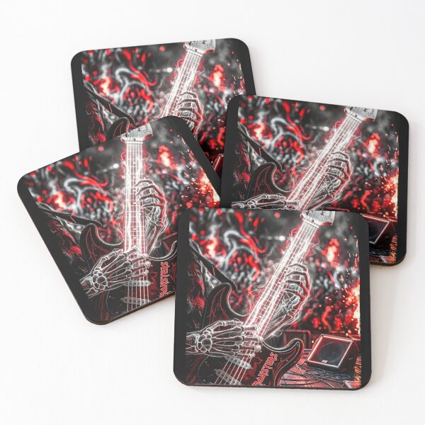 Item preview, Rock Until Death - Skeleton Guitar Metal Concert Fire Passion Art designed and sold by TOTO GUYANA.