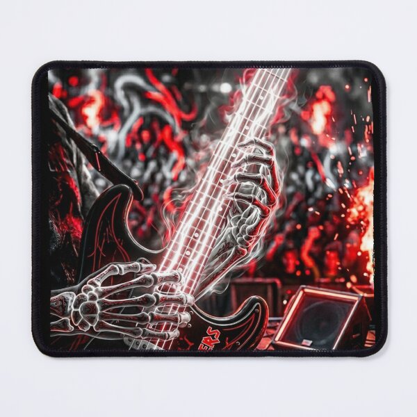 Item preview, Rock Until Death - Skeleton Guitar Metal Concert Fire Passion Art designed and sold by TOTO GUYANA.
