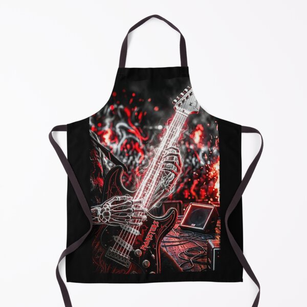 Item preview, Rock Until Death - Skeleton Guitar Metal Concert Fire Passion Art designed and sold by TOTO GUYANA.