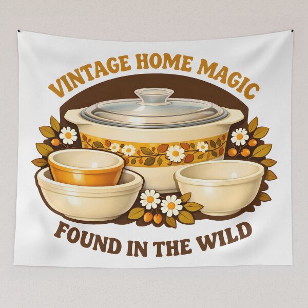 Item preview, Vintage Pyrex Inspired Kitchen Lover – Found in the Wild Thrift Design designed and sold by Luvahawb.