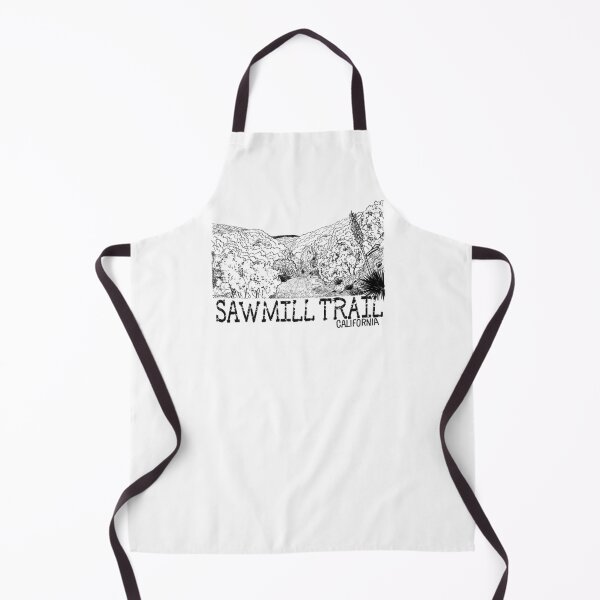 Item preview, Sawmill Trail California - Black Line Art Hiking Illustration designed and sold by TheArtOfTreble.