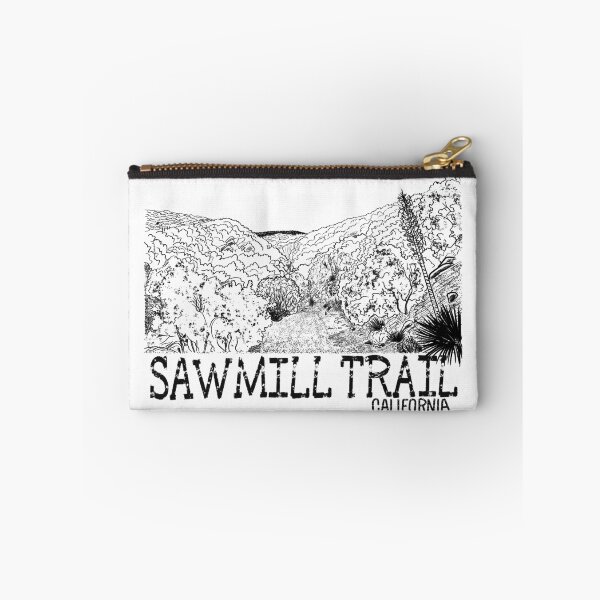 Item preview, Sawmill Trail California - Black Line Art Hiking Illustration designed and sold by TheArtOfTreble.