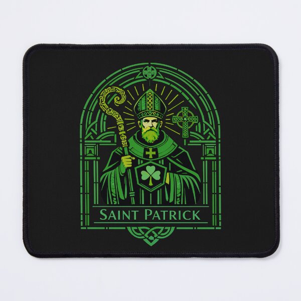 Item preview, Emerald Sentinel — Saint Patrick (Art Deco Icon) designed and sold by Sanctum Icons.