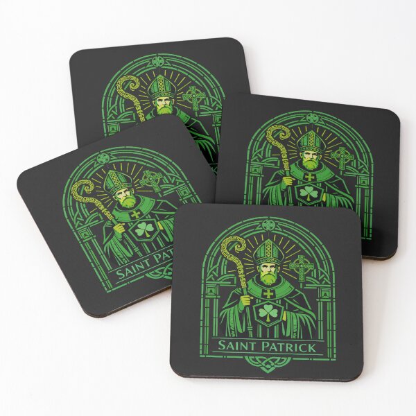 Item preview, Emerald Sentinel — Saint Patrick (Art Deco Icon) designed and sold by Sanctum Icons.