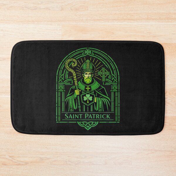 Item preview, Emerald Sentinel — Saint Patrick (Art Deco Icon) designed and sold by Sanctum Icons.