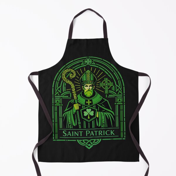 Item preview, Emerald Sentinel — Saint Patrick (Art Deco Icon) designed and sold by Sanctum Icons.