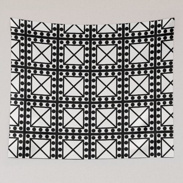 Item preview, Geometric Monochrome Pattern ADG P25.P01.070 designed and sold by Space & Care - Art Deco GeoMetrica.