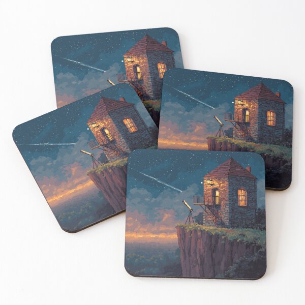 Item preview, Pixel Art Observatory on Starry Cliff designed and sold by Rtymer.