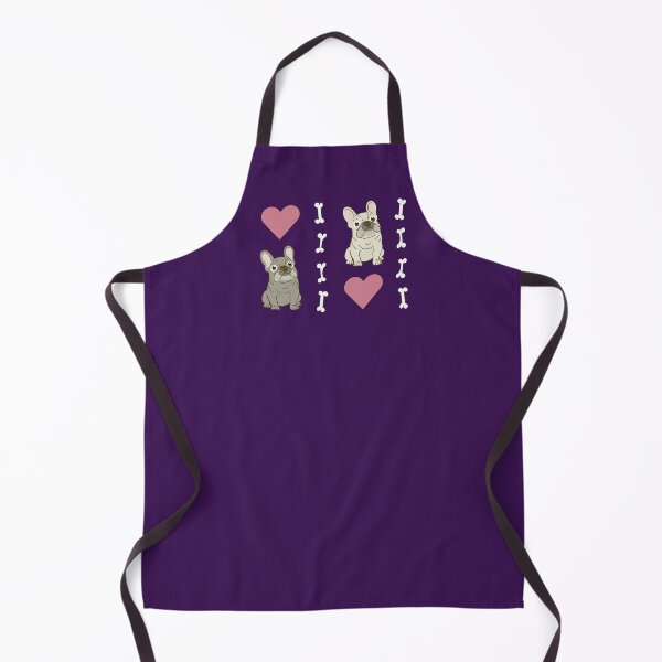 Item preview, French Bulldog, hearts, and bones designed and sold by Mountain-Point.