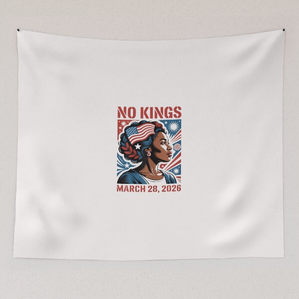 Item preview, No Kings Protest March 28 2026 Feminist Flag Black Women designed and sold by tratakos.