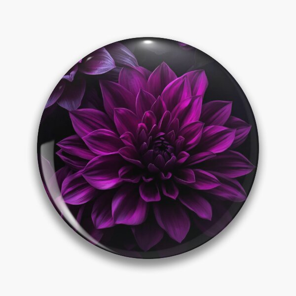 Item preview, Moody Purple Dahlias Floral Art designed and sold by LakLuxe studio .
