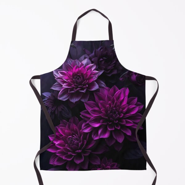 Item preview, Moody Purple Dahlias Floral Art designed and sold by LakLuxe studio .