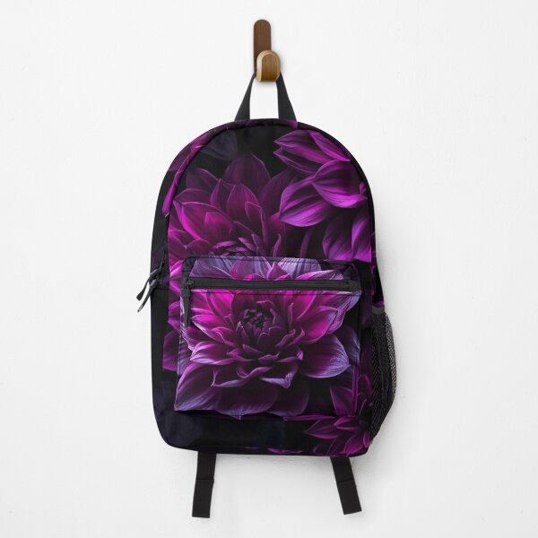 Item preview, Moody Purple Dahlias Floral Art designed and sold by LakLuxe studio .