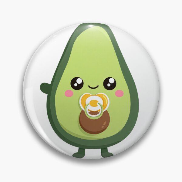 Item preview, Baby Avocado Pacifier Kawaii Character Nursery Art designed and sold by BigStar-Cart.