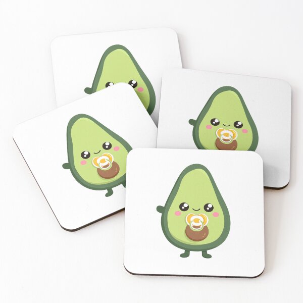 Item preview, Baby Avocado Pacifier Kawaii Character Nursery Art designed and sold by BigStar-Cart.
