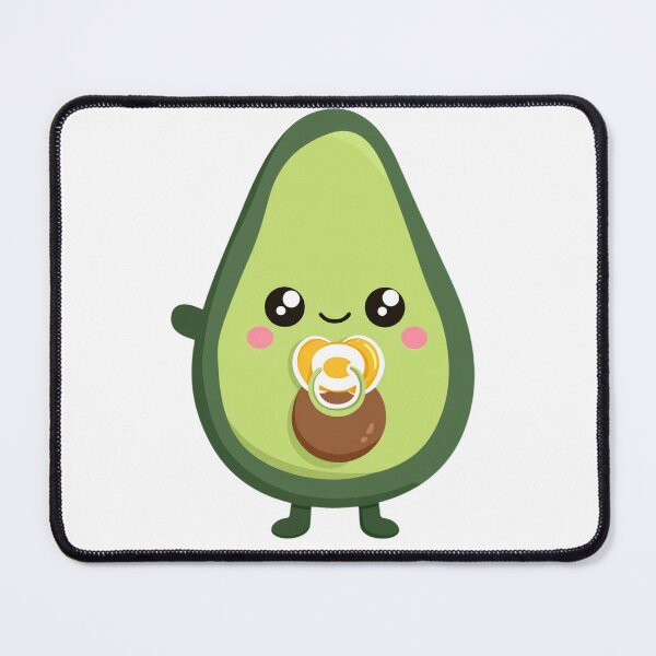 Item preview, Baby Avocado Pacifier Kawaii Character Nursery Art designed and sold by BigStar-Cart.