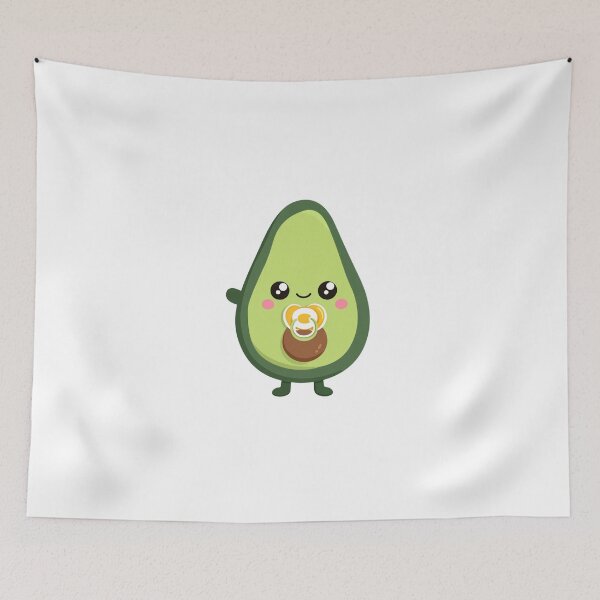 Item preview, Baby Avocado Pacifier Kawaii Character Nursery Art designed and sold by BigStar-Cart.