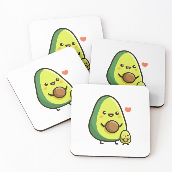 Item preview, Kawaii Avocado Family Cute Parent and Child Art designed and sold by BigStar-Cart.