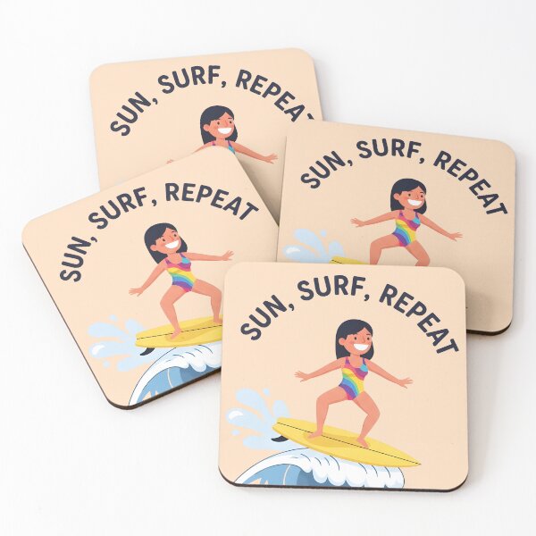 Item preview, Sun, Surf, Repeat – Surfer Girl Lifestyle Design designed and sold by Sea Gem.