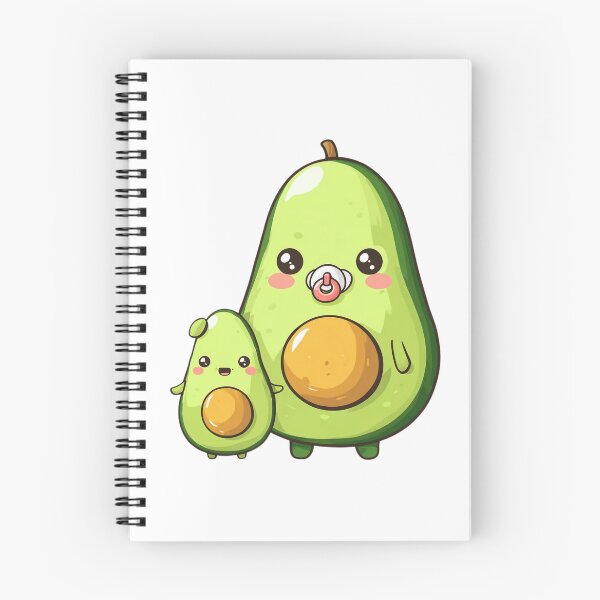 Item preview, Kawaii Avocado Parent and Baby Cute Vegan Family Illustration designed and sold by BigStar-Cart.