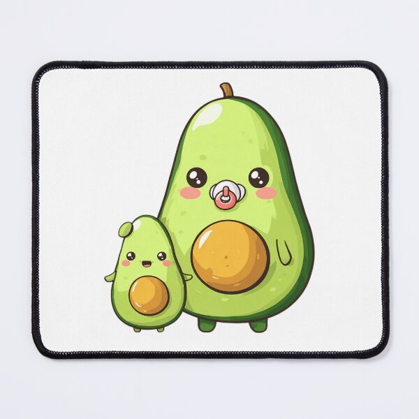 Item preview, Kawaii Avocado Parent and Baby Cute Vegan Family Illustration designed and sold by BigStar-Cart.