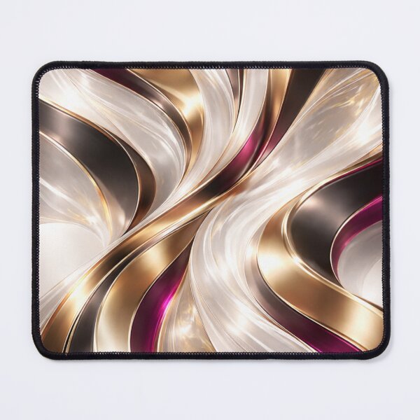 Item preview, Golden Silk Waves Abstract Flow designed and sold by XUXU1.