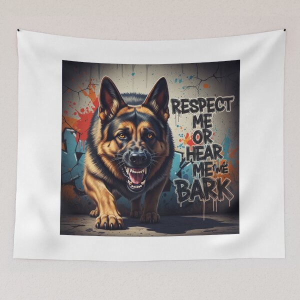 Item preview, Respect Me or Hear Me Bark designed and sold by PetJoyPrintsCO.