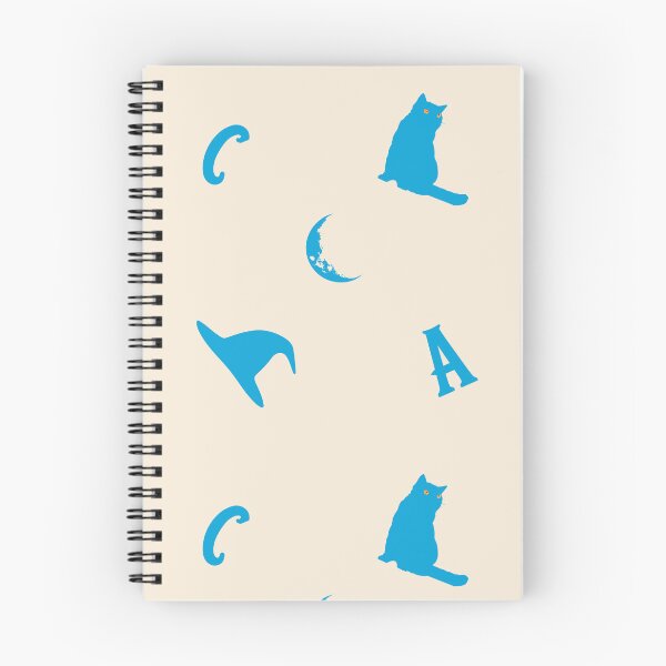 Item preview, Amanda Cadabra Witchy Tile Pattern – Cat, Moon & Hat Design - Blue on Gold designed and sold by Amanda-Cadabra.