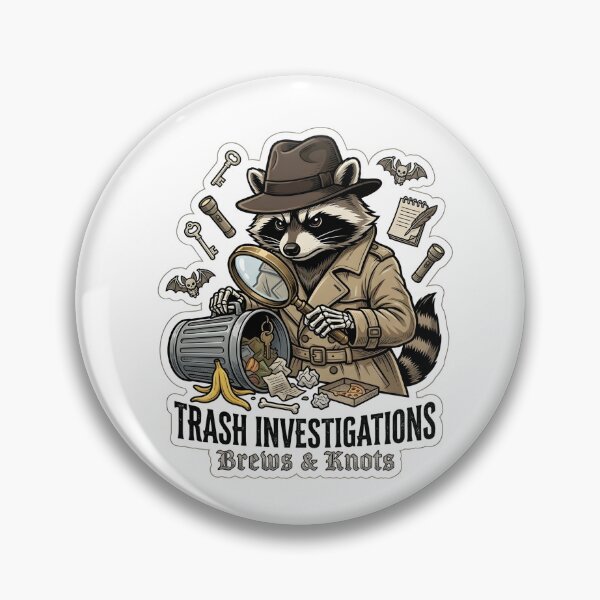 Item preview, Detective Raccoon Noir Trash Can Mystery designed and sold by Kvarny.
