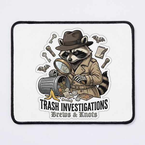Item preview, Detective Raccoon Noir Trash Can Mystery designed and sold by Kvarny.