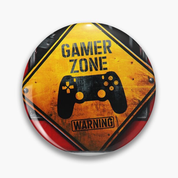 Item preview, Gamer Zone Warning Sign - Industrial Vintage Style designed and sold by Hipatye26.