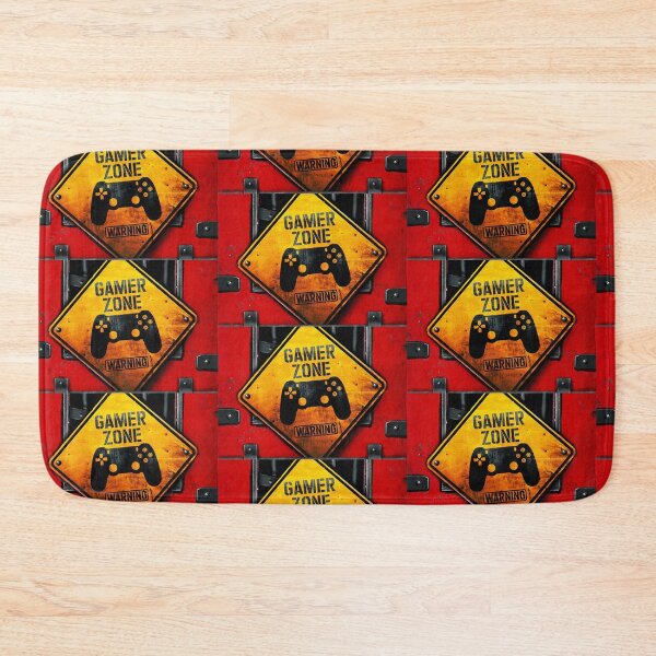Item preview, Gamer Zone Warning Sign - Industrial Vintage Style designed and sold by Hipatye26.