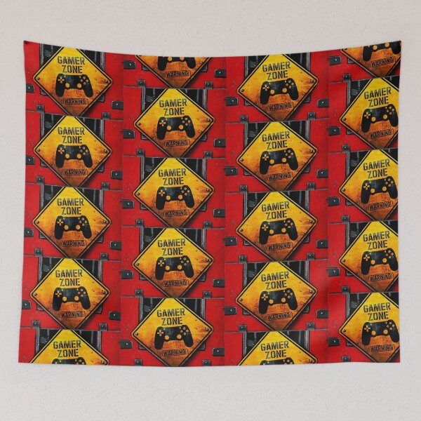 Item preview, Letrero Advertencia Gamer Zone - Estilo Vintage Industrial designed and sold by Hipatye26.