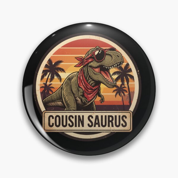 Artikelvorschau, Cousin Girl – Lustiger T-Rex Retro Vintage Cousinsaurus entworfen und verkauft von Mozaic Clothes.